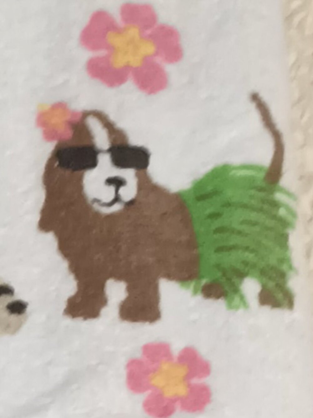NWT ~ A Pair of Summer Beach "Pawty" Dog Themed Kitchen Towels, 16" x 26" each - Picture 7 of 8